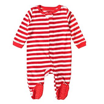 Leveret Kids Footed Fleece Pajama Striped