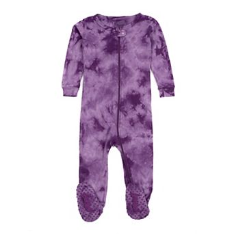 Leveret Kids Footed Cotton Pajama Tie Dye Girls