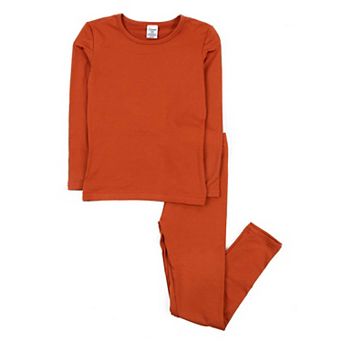 Leveret Kids Two Piece Thermal Pajamas Boho Solid Color