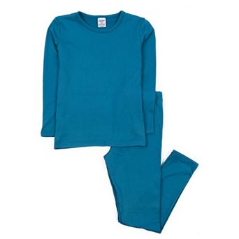 Leveret Kids Two Piece Thermal Pajamas Boho Solid Color