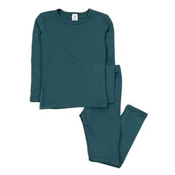 Leveret Kids Two Piece Thermal Pajamas Boho Solid Color