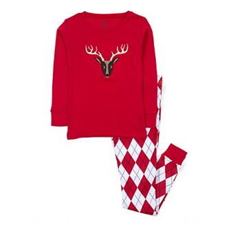 Leveret Kids Two Piece Cotton Pajamas Argyle