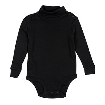 Leveret Baby Turtleneck Bodysuit Neutral Solid Color