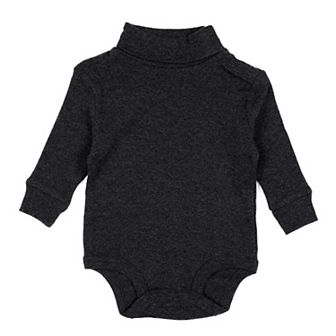 Leveret Baby Turtleneck Bodysuit Neutral Solid Color
