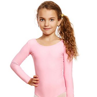 Leveret Girls Long Sleeve Leotard Classic Solid Color
