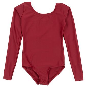 Leveret Girls Long Sleeve Leotard Classic Solid Color