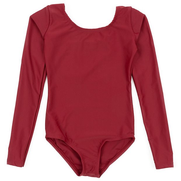 Leveret Girls Long Sleeve Leotard Classic Solid Color