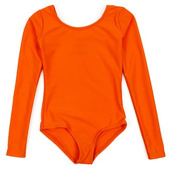 Leveret Girls Long Sleeve Leotard Classic Solid Color