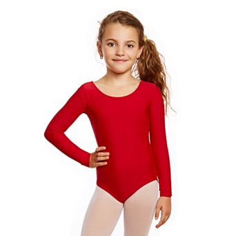 Leveret Girls Long Sleeve Leotard Classic Solid Color