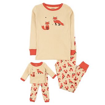 Leveret Girls and Doll Cotton Pajamas Fox