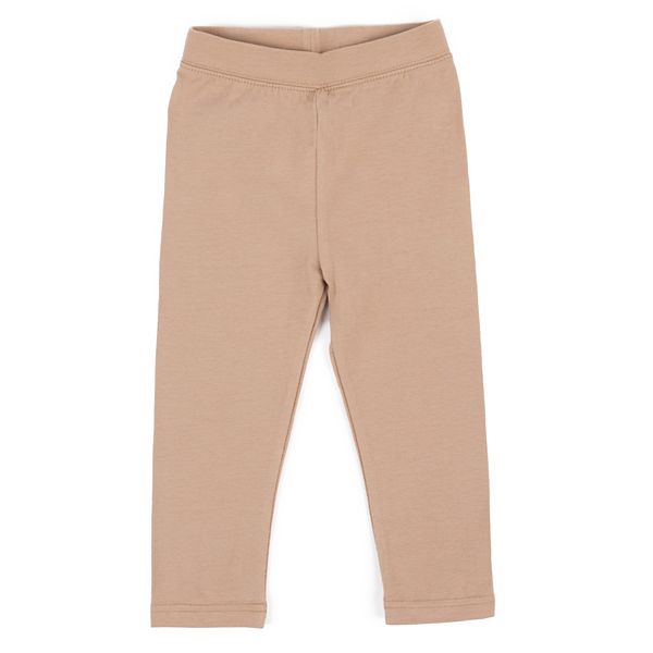 Leveret Girls Legging Neutral Solid Color