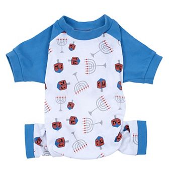 Leveret Dog Cotton Pajama Menorah