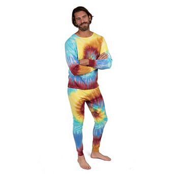 Leveret Mens Two Piece Cotton Pajamas Tie Dye