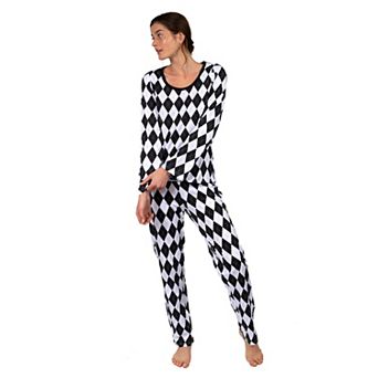 Leveret Womens Two Piece Cotton Loose Fit Pajamas Argyle