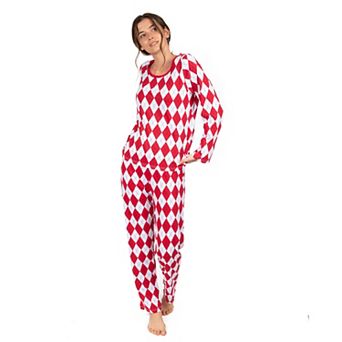 Leveret Womens Two Piece Cotton Loose Fit Pajamas Argyle
