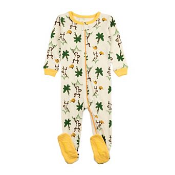 Leveret Kids Footed Cotton Pajama Monkey w/Banane