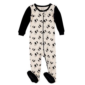 Leveret Kids Footed Cotton Pajama Panda