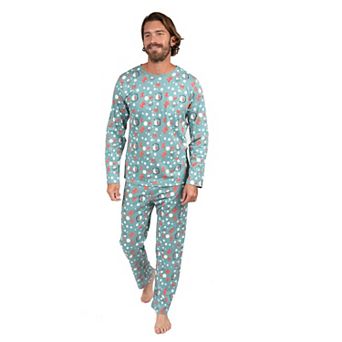 Leveret Mens Two Piece Cotton Loose Fit Pajamas Fish Tank