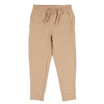 Leveret Kids Drawstring Pants Neutral Solid Color
