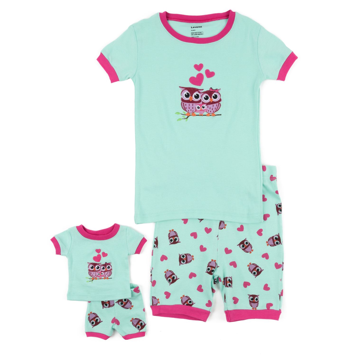 Leveret Girl and Doll Cotton Pajamas Giraffe 14 Year 