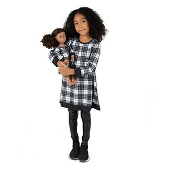 Leveret Girls and Doll Cotton Dress Plaid