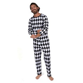 Leveret Mens Two Piece Cotton Loose Fit Pajamas Argyle