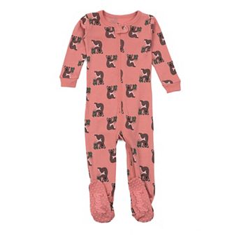 Leveret Kids Footed Cotton Pajama Koala Pink