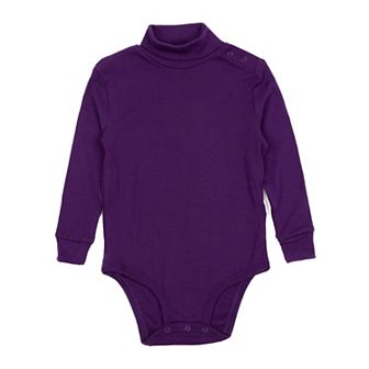 Leveret Baby Turtleneck Bodysuit Boho Solid Color