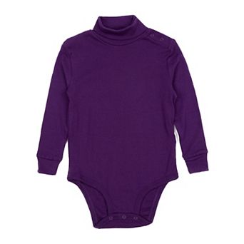 Leveret Baby Turtleneck Bodysuit Boho Solid Color