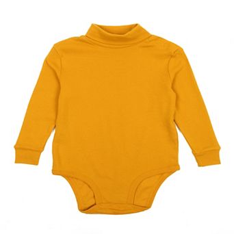 Leveret Baby Turtleneck Bodysuit Boho Solid Color