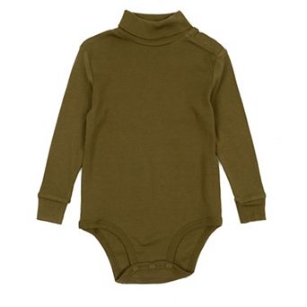 Leveret Baby Turtleneck Bodysuit Boho Solid Color