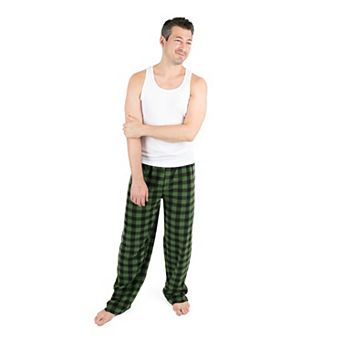 Leveret Mens Fleece Pants Plaid