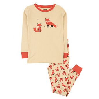 Leveret Kids Two Piece Cotton Pajamas Fox