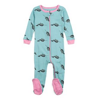 Leveret Kids Footed Cotton Pajama Whale