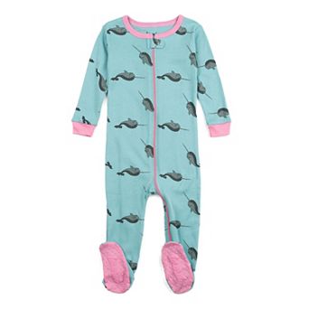 Leveret Kids Footed Cotton Pajama Whale