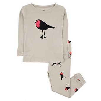 Leveret Kids Two Piece Cotton Pajamas Birds