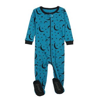 Leveret Kids Footed Cotton Pajama Moon