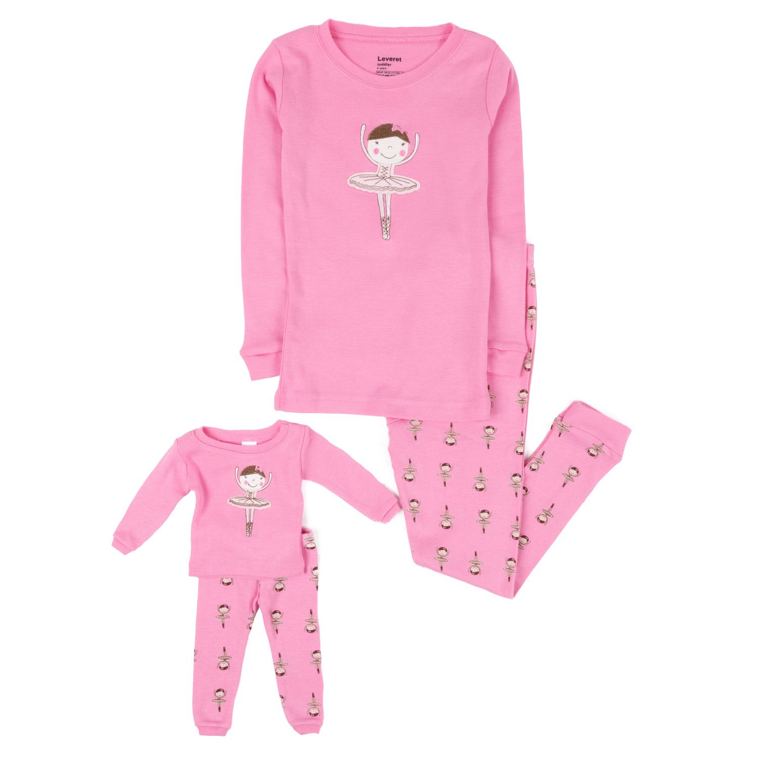 Leveret Girl and Doll Cotton Pajamas Giraffe 14 Year 