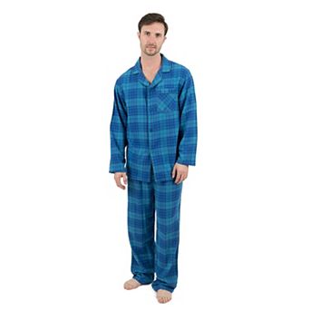 Leveret Mens Two Piece Flannel Pajamas Plaid