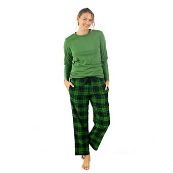 Leveret Womens Pajamas Cotton Top Flannel Pants Plaid