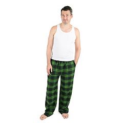 Flannel Green & White Mens's Pajama Pants, Zazzle