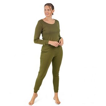 Leveret Womens Two Piece Cotton Pajamas Boho Solid Color