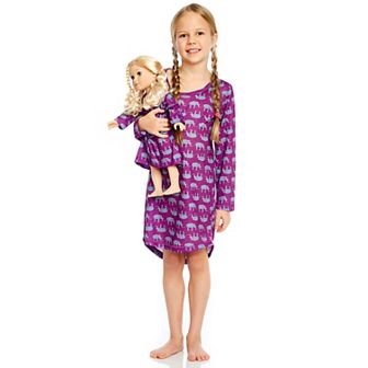 Leveret Girls and Doll Nightgown Elephant