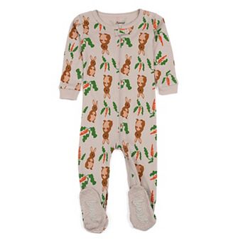 Leveret Kids Footed Cotton Pajama Rabbit