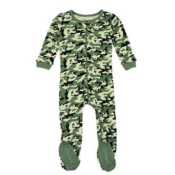 Leveret Kids Footed Cotton Pajama Camouflage