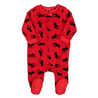 Leveret Kids Footed Fleece Pajama Moose