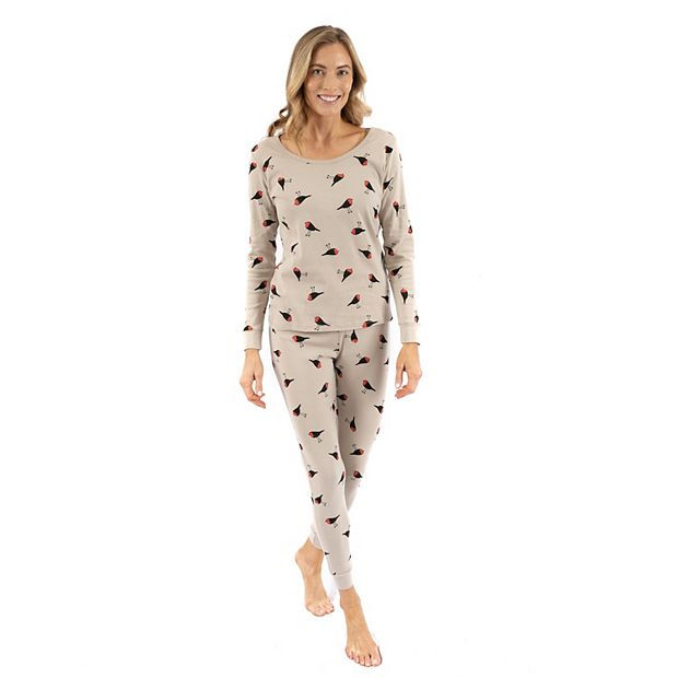 Leveret Womens Two Piece Cotton Pajamas Birds