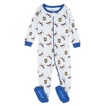 Leveret Kids Footed Cotton Pajama Police Dog