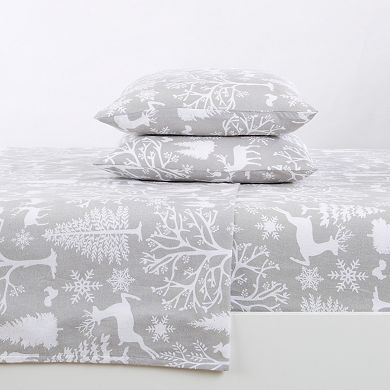 Madelinen Turkish Cotton Printed Flannel Premium Sheet Set