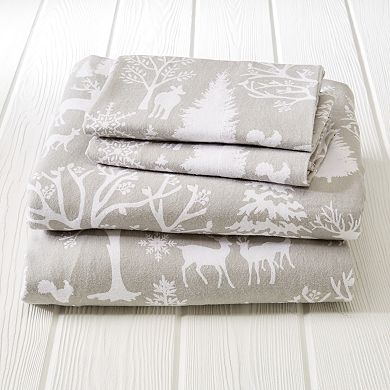 Madelinen Turkish Cotton Printed Flannel Premium Sheet Set